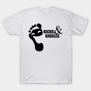 Kicks and Giggles Black T-Shirt